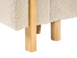 Divano letto 3 posti KVAM Bouclé Beige chiaro con contenitore