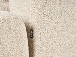 Divano letto 3 posti KVAM Bouclé Beige chiaro con contenitore
