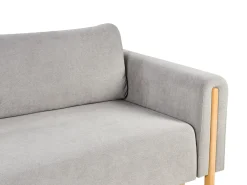Divano letto 3 posti KVAM Tessuto Grigio con contenitore