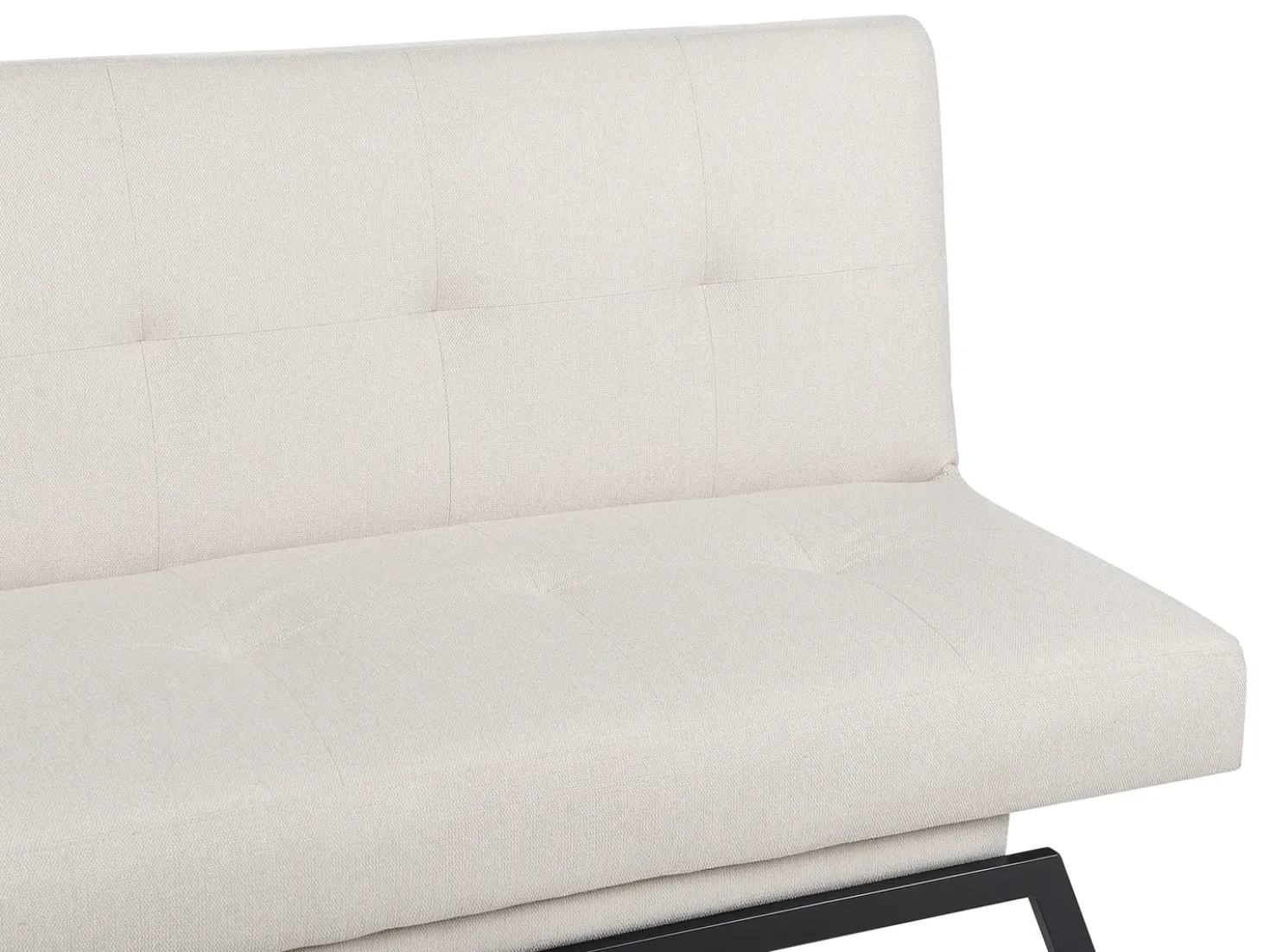 Divano letto 3 posti LEEDS Tessuto Bianco