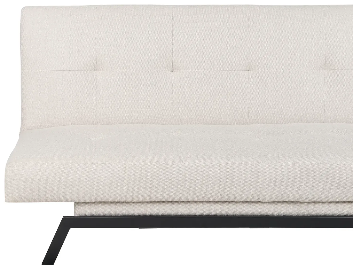 Divano letto 3 posti LEEDS Tessuto Bianco