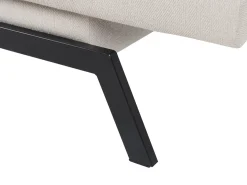 Divano letto 3 posti LEEDS Tessuto Bianco