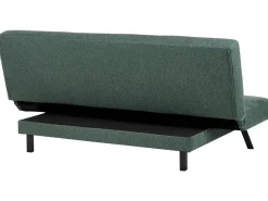 Divano letto 3 posti LEEDS Tessuto Verde