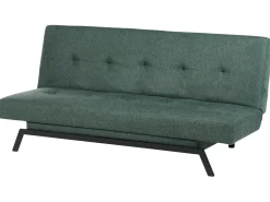 Divano letto 3 posti LEEDS Tessuto Verde