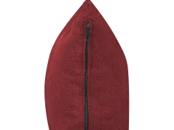 Divano letto 3 posti LUCAN Tessuto Rosso scuro