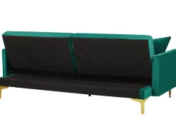 Divano letto 3 posti LUCAN Velluto Verde smeraldo