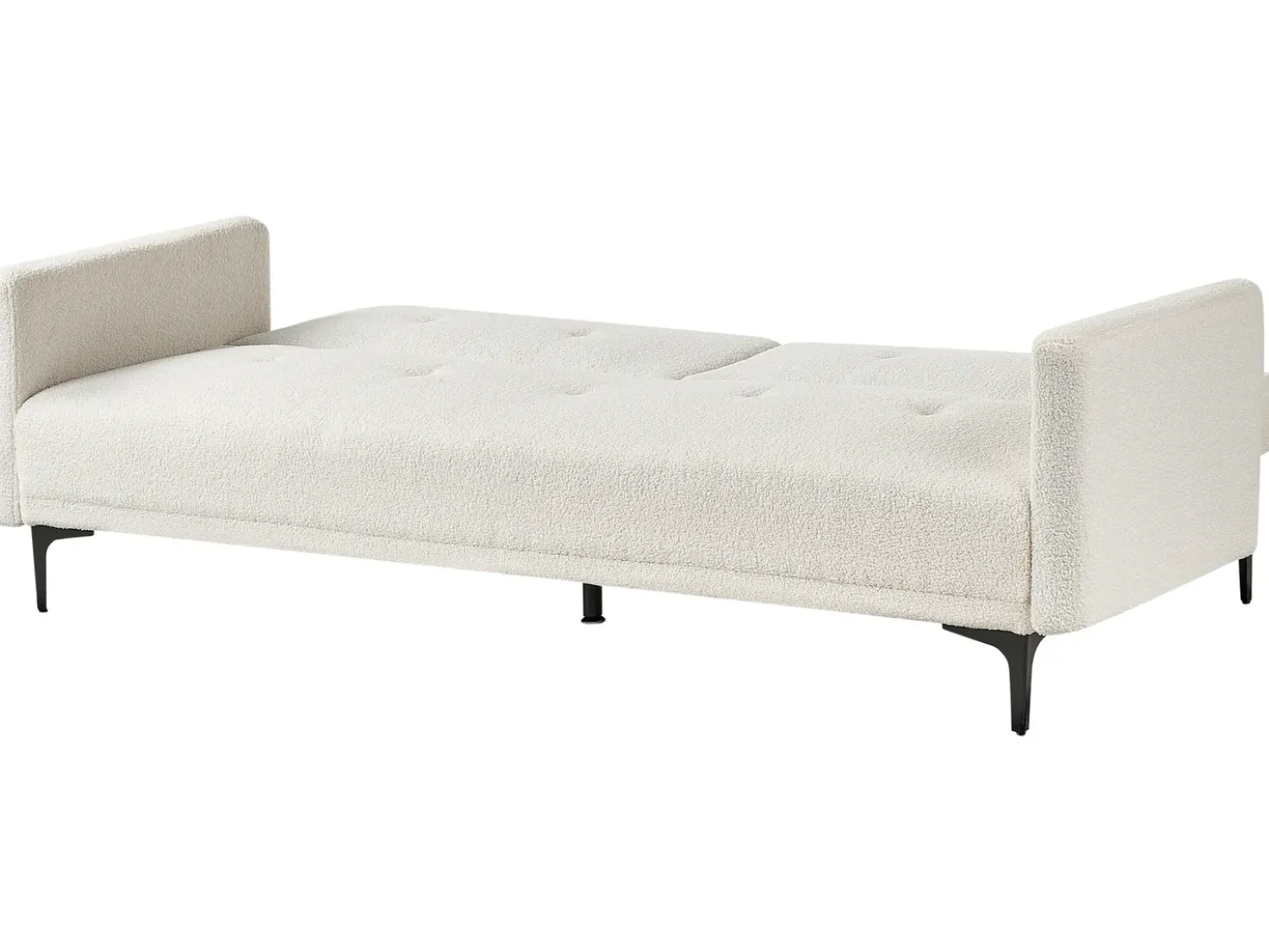 Divano letto 3 posti LUCAN Bouclé Bianco sporco
