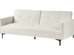 Divano letto 3 posti LUCAN Bouclé Bianco sporco