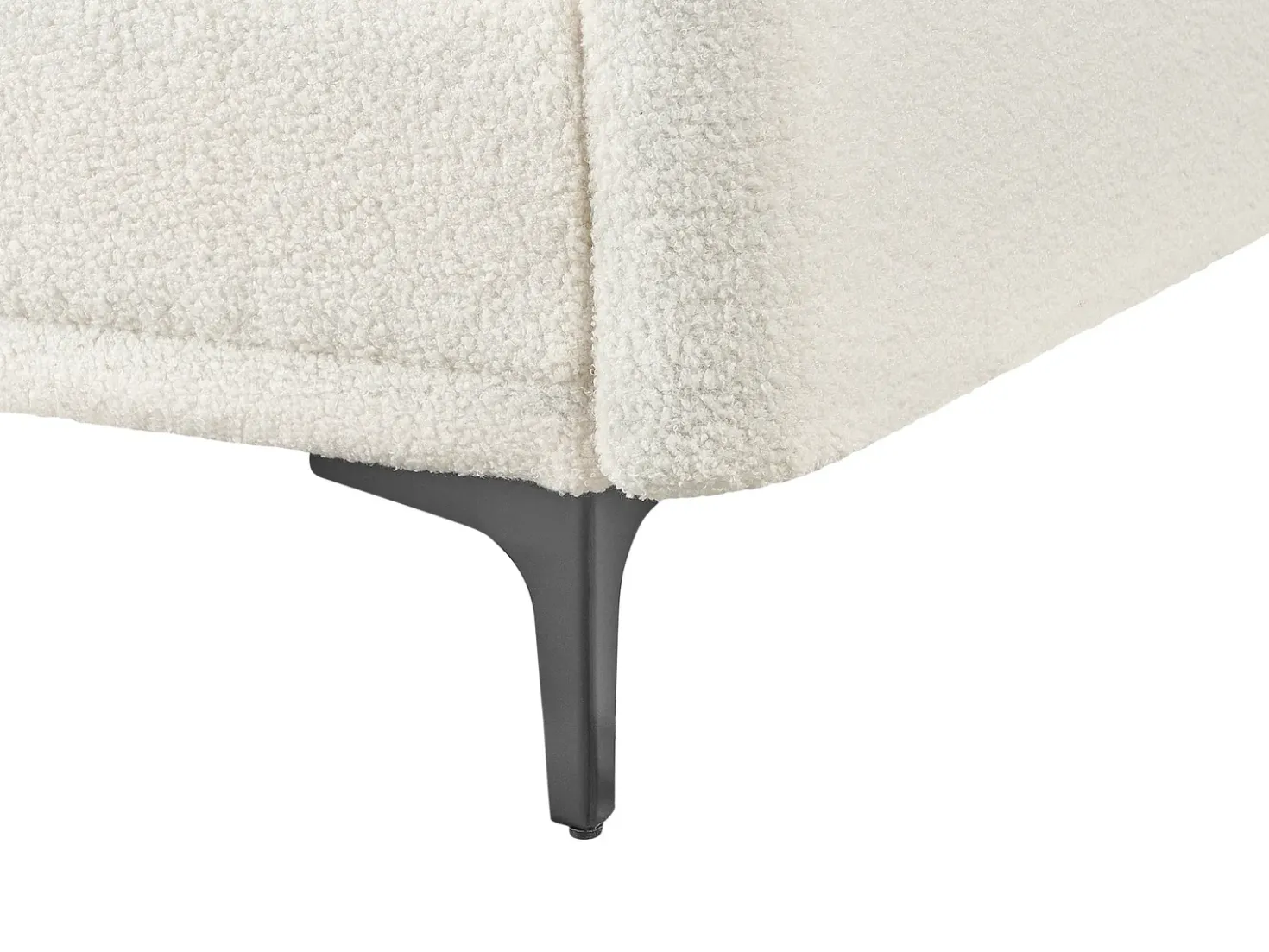 Divano letto 3 posti LUCAN Bouclé Bianco sporco