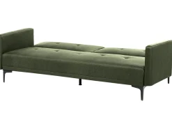 Divano letto 3 posti LUCAN Tessuto Verde scuro