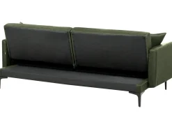 Divano letto 3 posti LUCAN Tessuto Verde scuro
