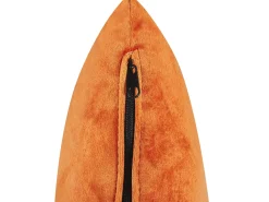 Divano letto 3 posti LUCAN Velluto Arancione