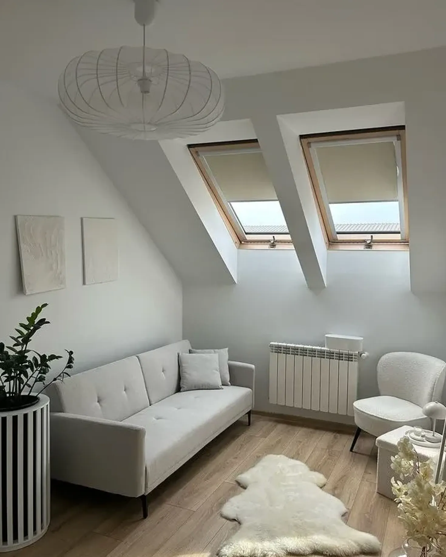 Divano letto 3 posti LUCAN Tessuto Beige chiaro