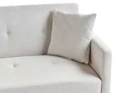 Divano letto 3 posti LUCAN Tessuto Beige chiaro