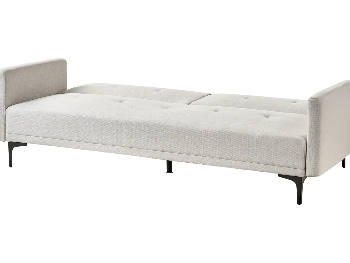 Divano letto 3 posti LUCAN Tessuto Beige chiaro