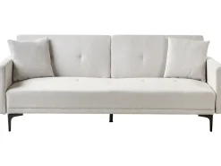 Divano letto 3 posti LUCAN Tessuto Beige chiaro