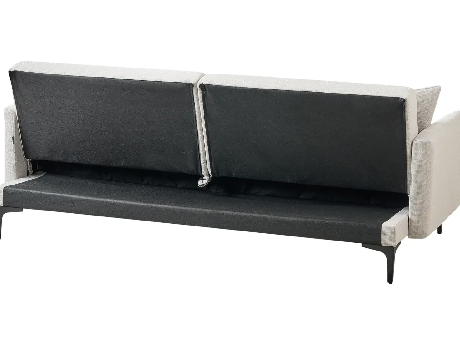 Divano letto 3 posti LUCAN Tessuto Beige chiaro
