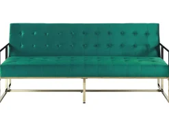 Divano letto 3 posti MARSTAL Velluto Verde smeraldo