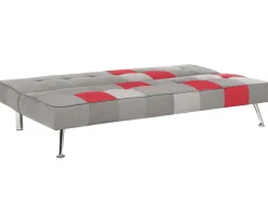 Divano letto 3 posti OLSKER Velluto Grigio chiaro