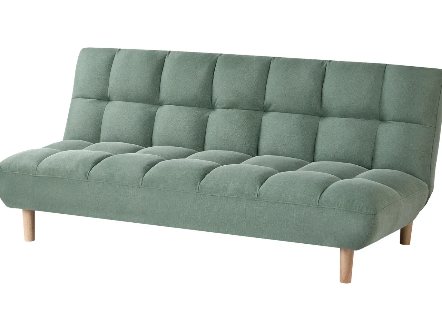 Divano letto 2 posti RISOR Tessuto Verde chiaro