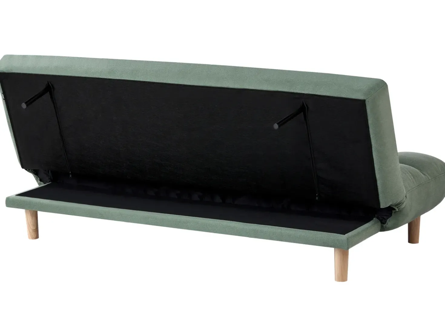 Divano letto 2 posti RISOR Tessuto Verde chiaro