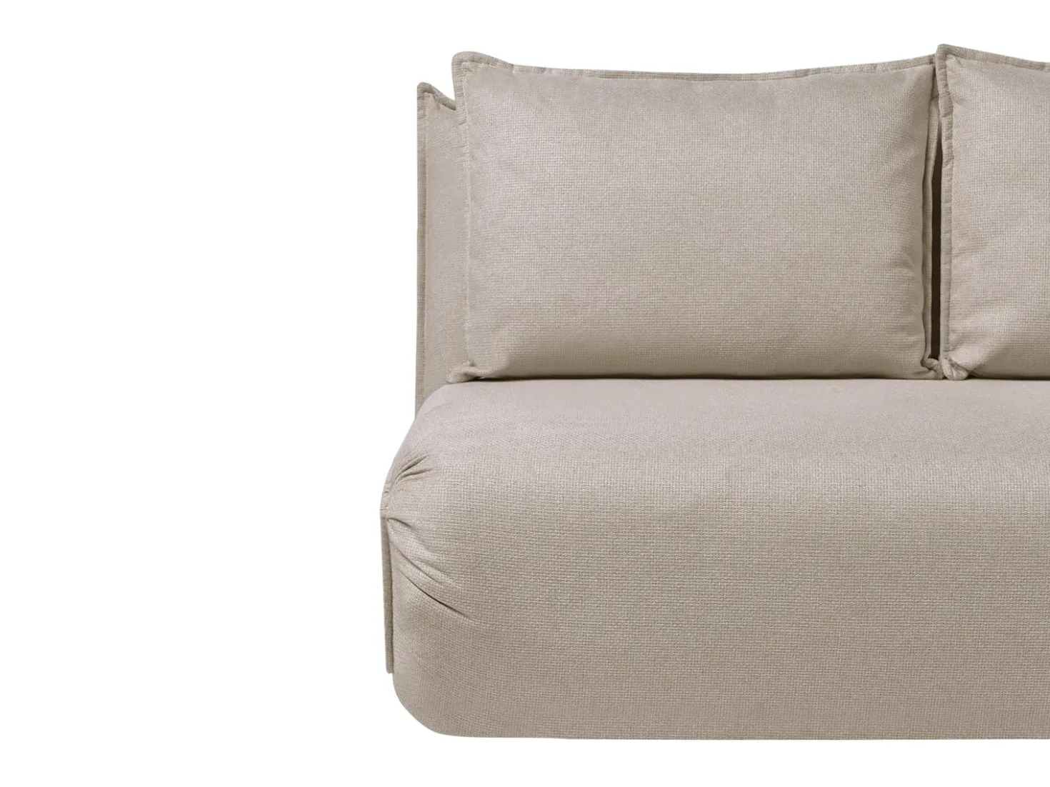 Divano letto 2 posti ROROS Lino sintetico Beige