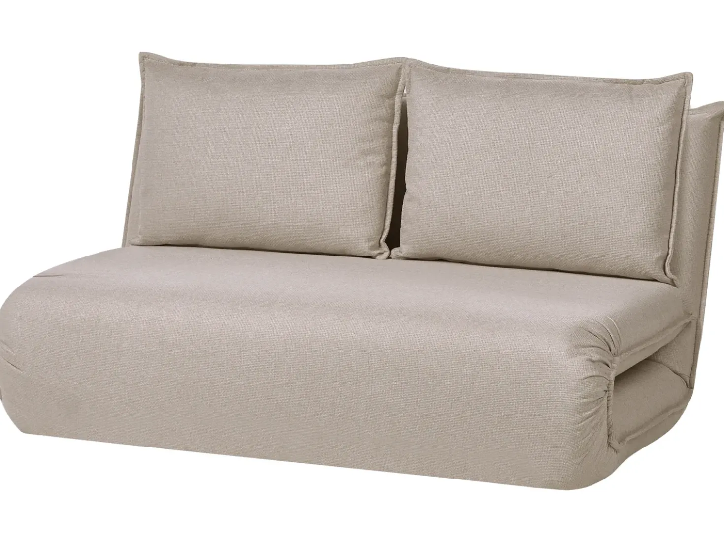 Divano letto 2 posti ROROS Lino sintetico Beige