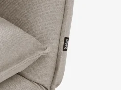 Divano letto 2 posti ROROS Lino sintetico Beige