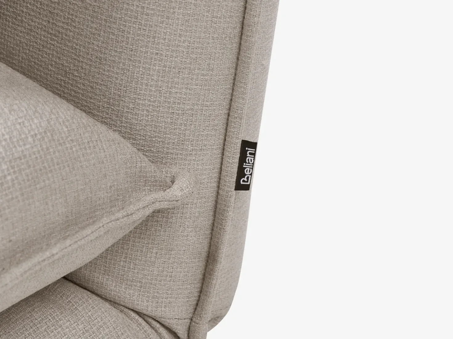 Divano letto 2 posti ROROS Lino sintetico Beige
