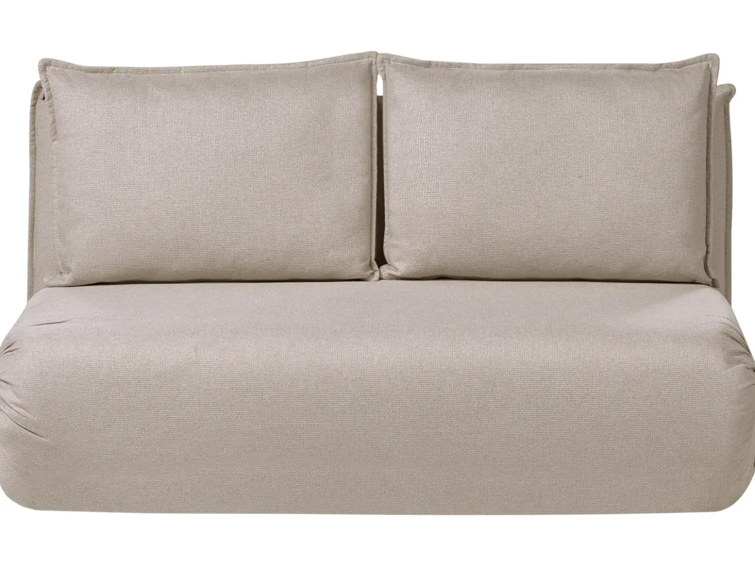 Divano letto 2 posti ROROS Lino sintetico Beige