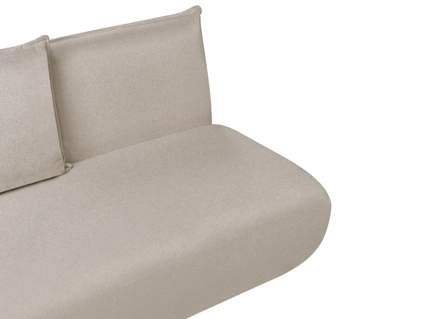 Divano letto 2 posti ROROS Lino sintetico Beige
