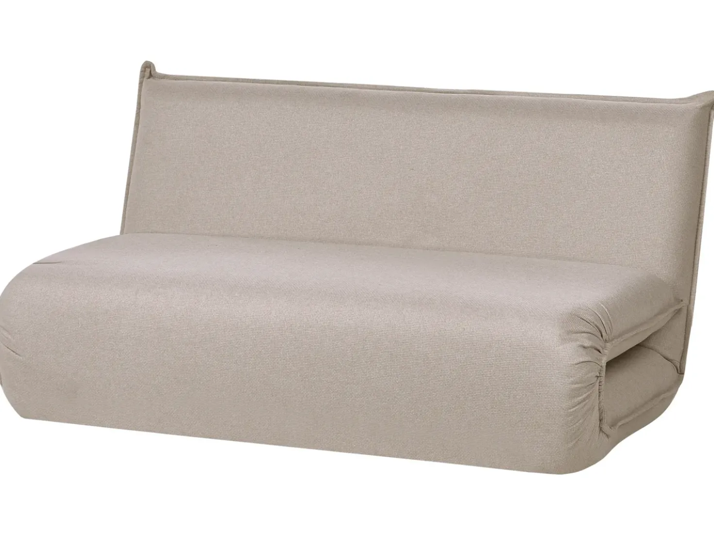 Divano letto 2 posti ROROS Lino sintetico Beige