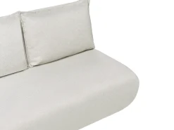 Divano letto 2 posti ROROS Lino sintetico Bianco sporco