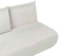 Divano letto 2 posti ROROS Lino sintetico Bianco sporco