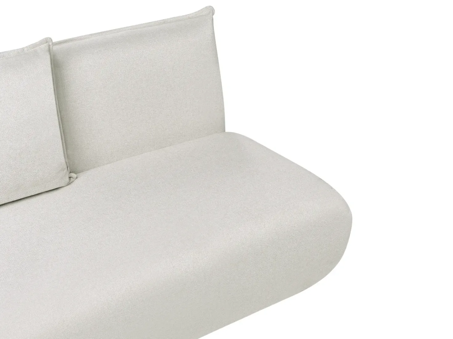 Divano letto 2 posti ROROS Lino sintetico Bianco sporco