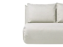 Divano letto 2 posti ROROS Lino sintetico Bianco sporco