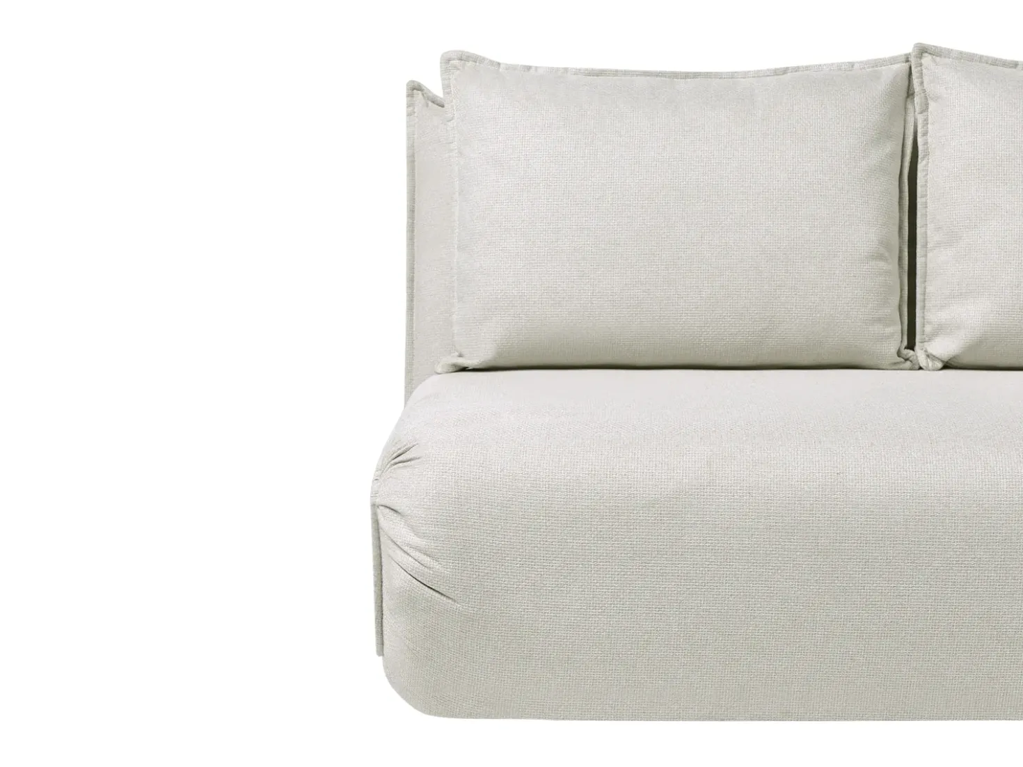 Divano letto 2 posti ROROS Lino sintetico Bianco sporco