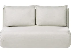 Divano letto 2 posti ROROS Lino sintetico Bianco sporco