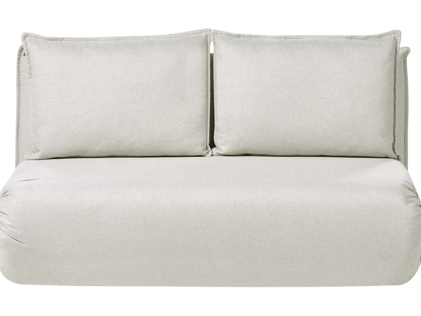Divano letto 2 posti ROROS Lino sintetico Bianco sporco