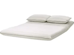 Divano letto 2 posti ROROS Lino sintetico Bianco sporco