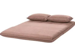 Divano letto 2 posti ROROS Lino sintetico Marrone