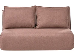 Divano letto 2 posti ROROS Lino sintetico Marrone
