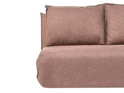 Divano letto 2 posti ROROS Lino sintetico Marrone