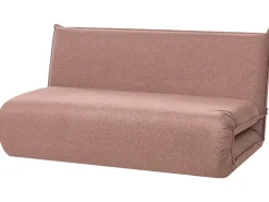 Divano letto 2 posti ROROS Lino sintetico Marrone