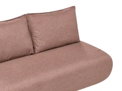 Divano letto 2 posti ROROS Lino sintetico Marrone