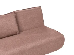 Divano letto 2 posti ROROS Lino sintetico Marrone