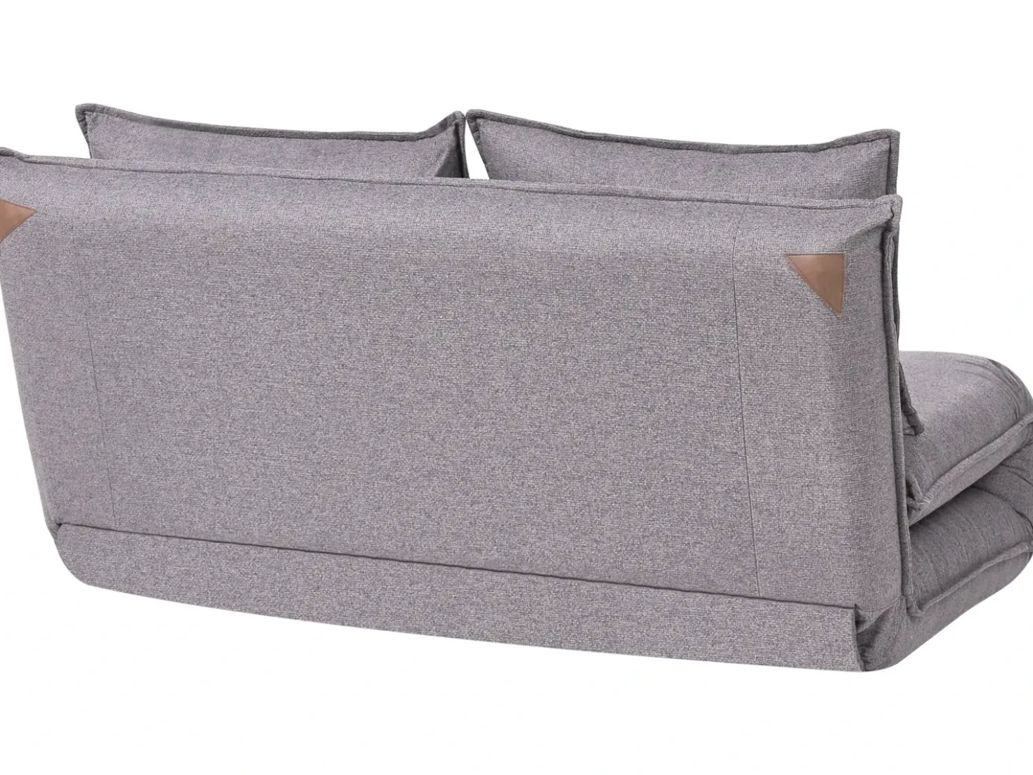 Divano letto 2 posti ROROS Lino sintetico Grigio scuro