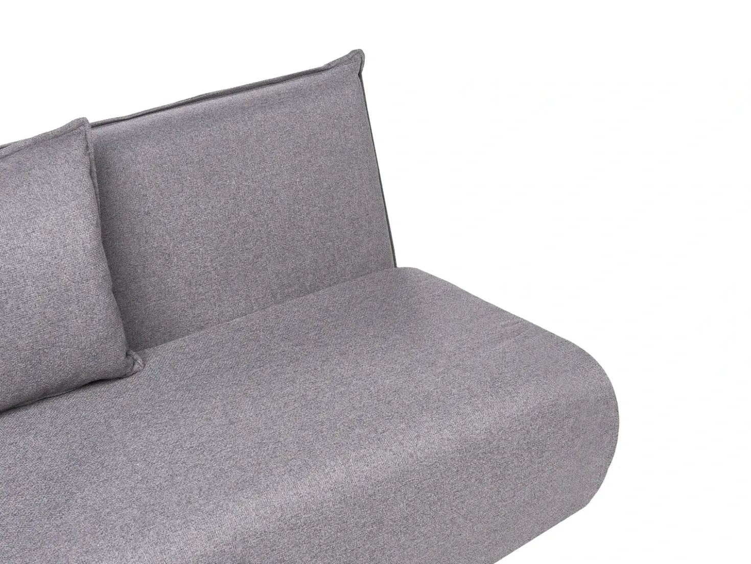 Divano letto 2 posti ROROS Lino sintetico Grigio scuro