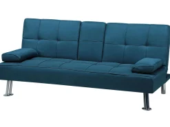 Divano letto 3 posti ROXEN Tessuto Blu