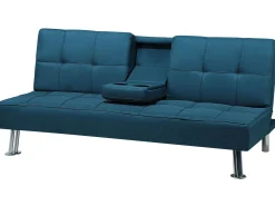 Divano letto 3 posti ROXEN Tessuto Blu